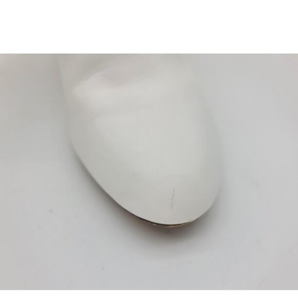 XOXO Womens 6.5M White Mixed Media Gold Heel Kahana Toe Block Heel Booties - Picture 10 of 10